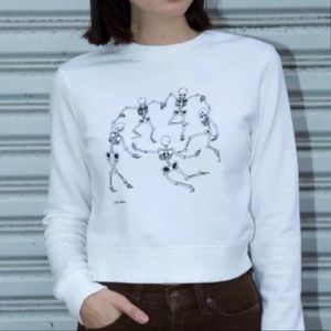 John Galt 💀 Cropped Dancing Skulls Sweatshirt
